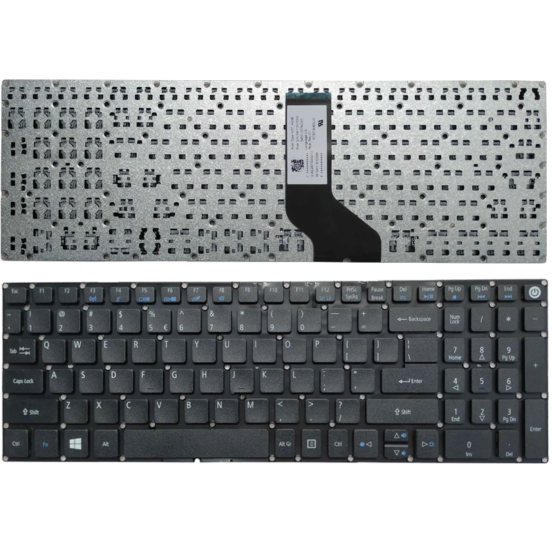 Pop Laptop US Keyboard For Acer Aspire 3 A315-21 A315-41 A315-41G A315-31 A315-51 A315-53 US Keyboard Black No backlight