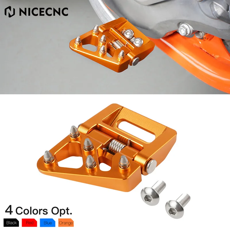 NiceCNC Folding Rear Brake Pedal Step Tip Plate For KTM 125 250 300 350 400 450 500 EXC EXCF XC XCF XCW SX SXF TPi 6D 2017-2023