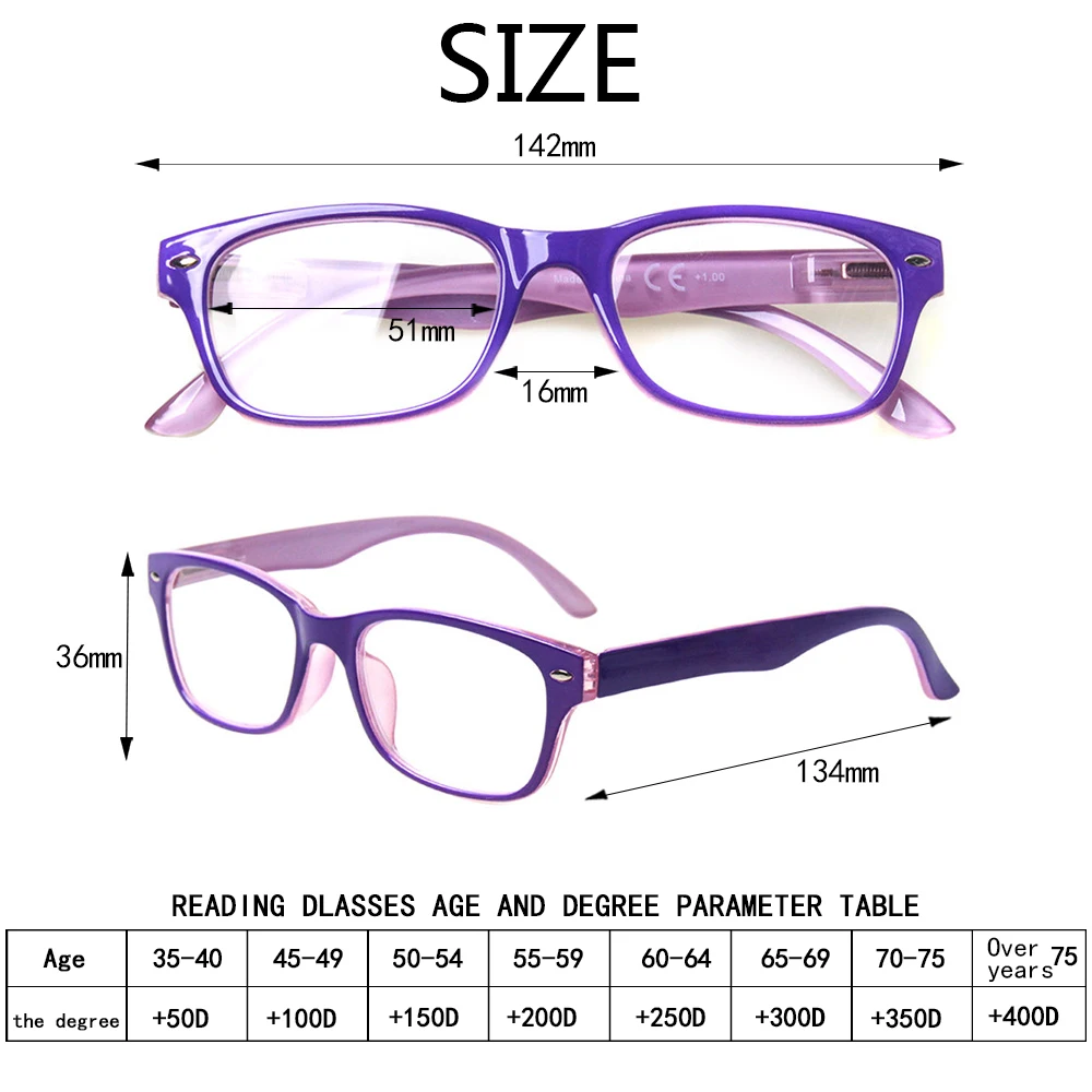 Henotin – lunettes de lecture à charnière de printemps pour hommes et femmes, monture en plastique rétro, pour lecteur HD, + 1.0 + 2.0 + 3.0 + 4.0 + 6.0