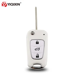 YIQIXIN 3 Buttons White Flip Folding Remote Key Case For Hyundai I20 I30 IX35 I35 Accent Kia Rio 3 Picanto Sportage K2 K3 K5