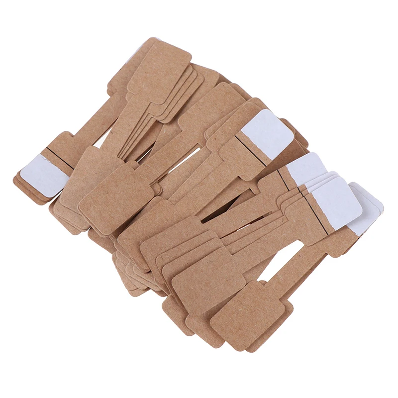 

Wholesale 50/100Pcs/lot Square Cowhide Blank Price Label Sticker Display Label Sticker for Jewelry Store Useful Jewelry Tool