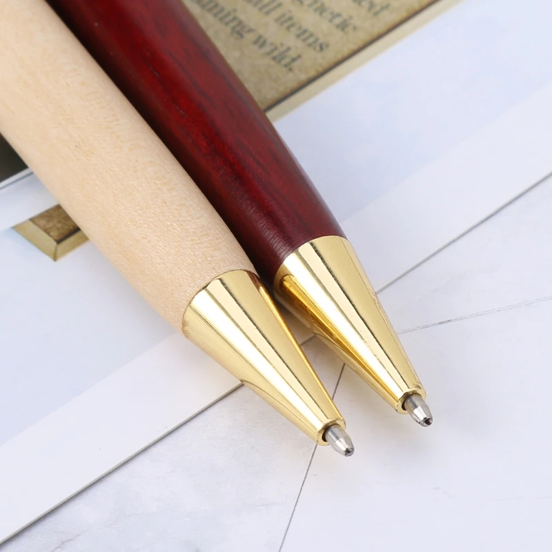 Handmade Twist Wood Ballpoint Pen School Student Stationary Office Writing Tool