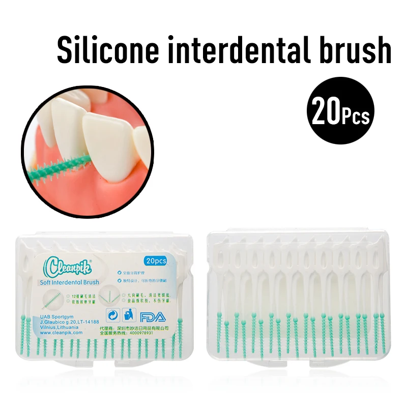 

20pcs Interdental Teeth Stick Brush Oral Clean Care Floss Head Teeth Hygiene Toothpick Tooth Pick Brush Tooth Clean Tool
