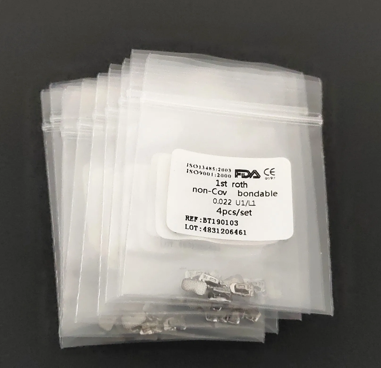 50bags Buccal Tubes 1st Roth 0.022 U1/L1 Bondable Non-cov Dental Orthodontics 4Pcs/pack 200 Pieces