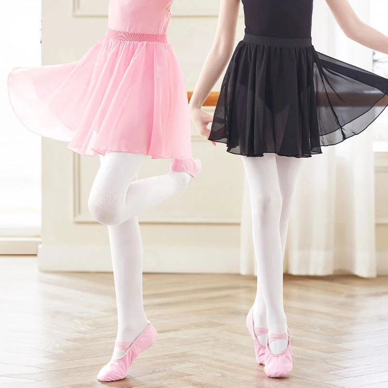 Ballet Waistband Leotard Chiffon Skirt Ballet Chiffon Wrap Skirt Girls Ballet Chiffon Wrap Skirts Dance Skirt for Toddlers Kids