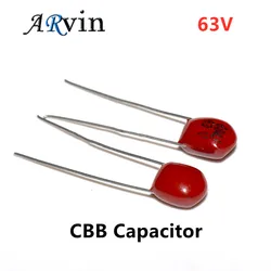 10Pcs CBB Capacitor 63V 104J 684J 474J 105J 5MM 1UF 0.68UF 0.47UF