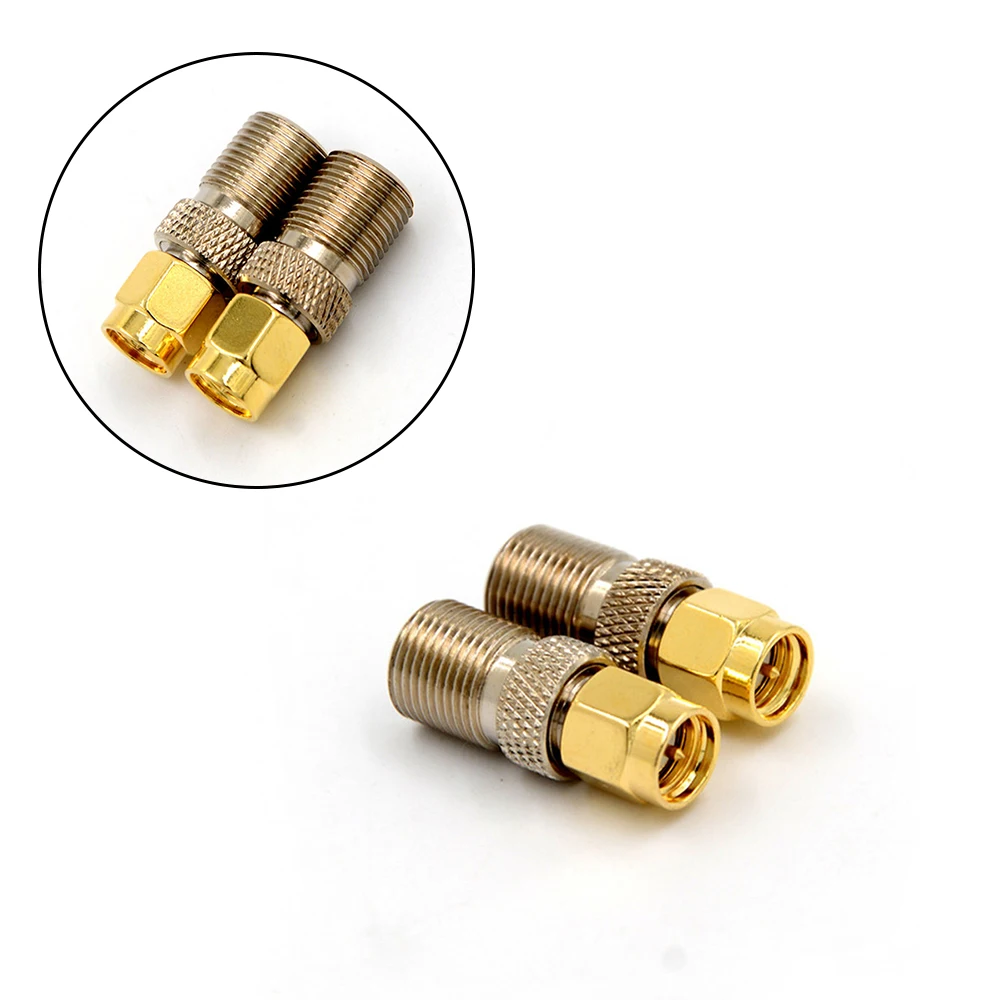 1 Pcs Connector F Type Female Jack Naar Sma Stekker Rechte Rf Coaxiale Adapter Connector Gold Tone