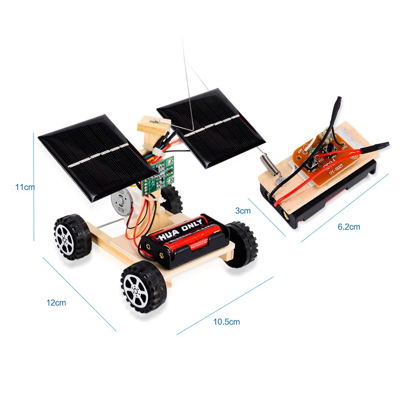 DIY Solar Car bezprzewodowy pilot Model pojazdu dzieci zabawki dla dzieci prezent nauka obwody eksperyment dzieci montaż zabawki