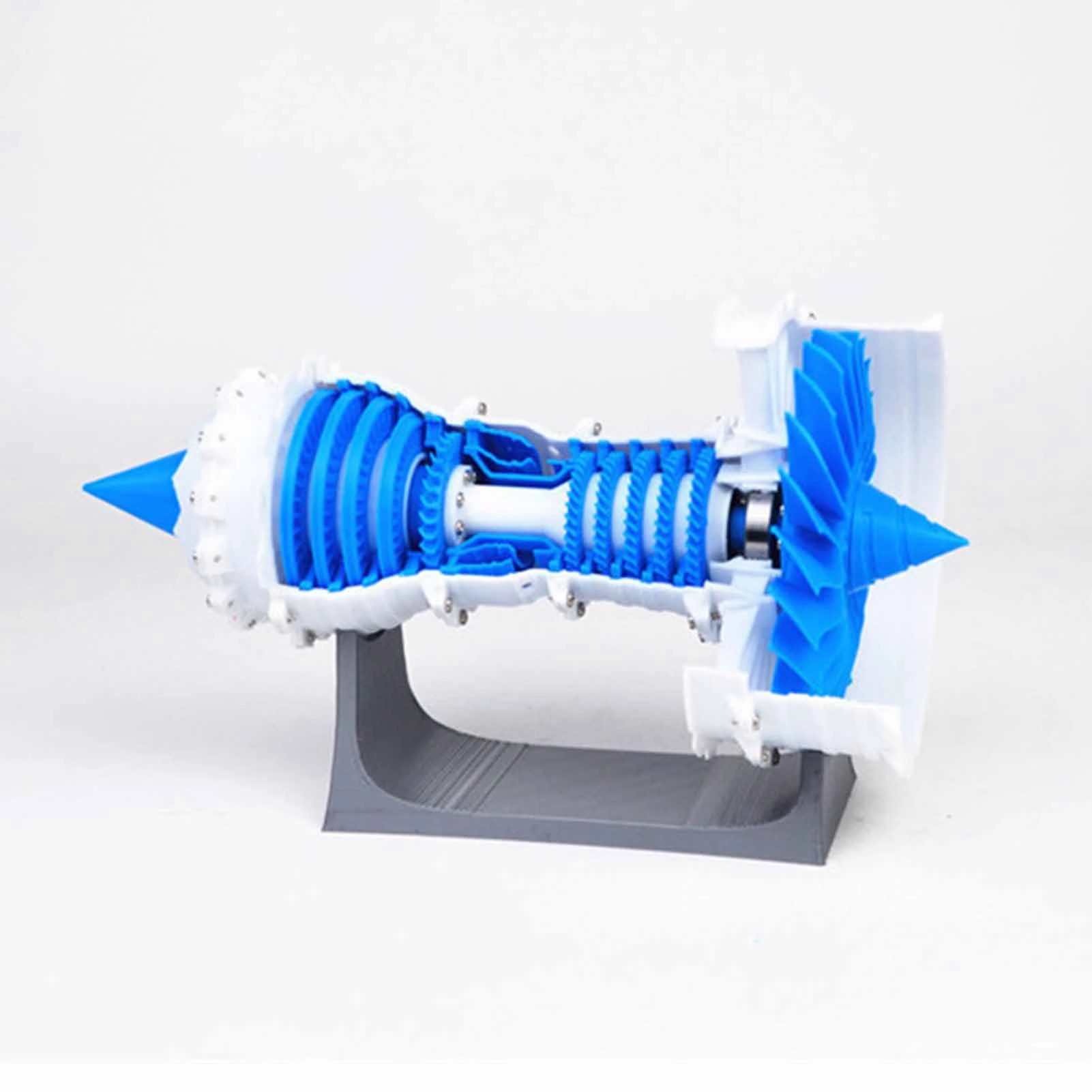 3D Printed Jet Engine Model Aircraft Supercharged Engine w/ Sawtooth Nozzle 3D Printer