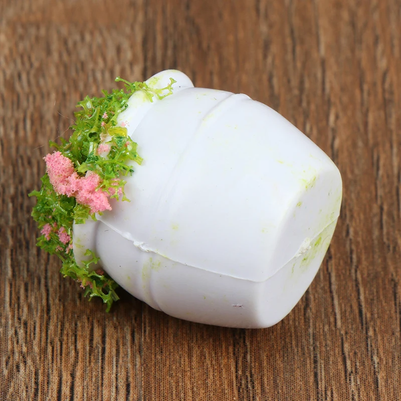 Meubles de maison de poupée 1:12, accessoires Mini plante verte bonsaï Pots de fleurs meubles jouets pour bébés enfants 2 pièces
