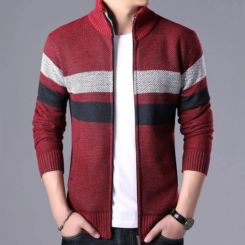 Autumn Winter New Jacket Casual Hooded Sweater Cardigan Men Slim Fleece Hoodies Thick Warm Coat Fashion Sweatercoat