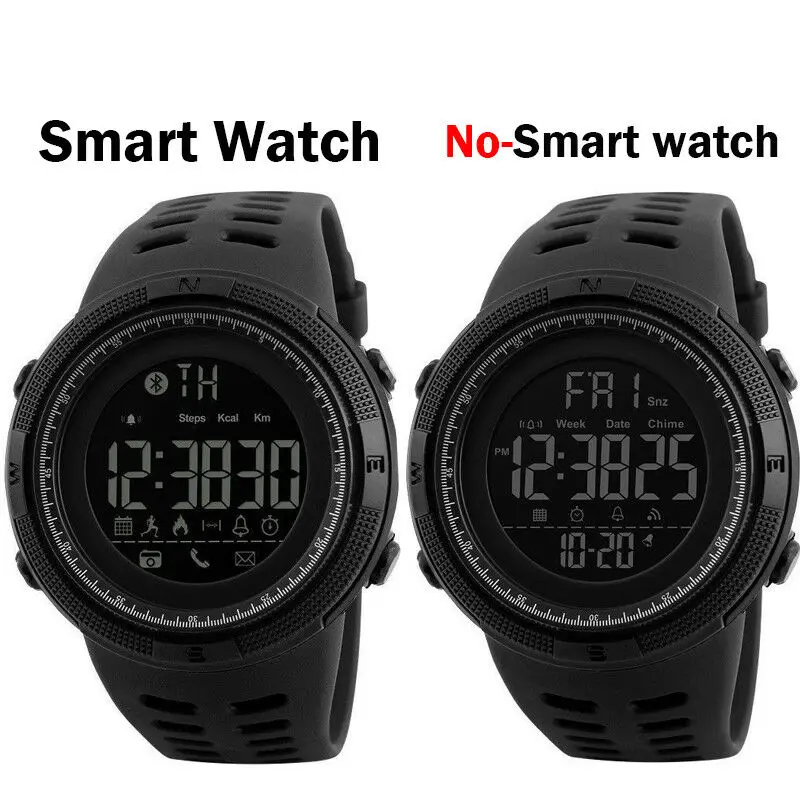 Fashion Men\'s Women\'s Tactical Smart Watch Bluetooth Digital Sports Wrist Watch Waterproof Military