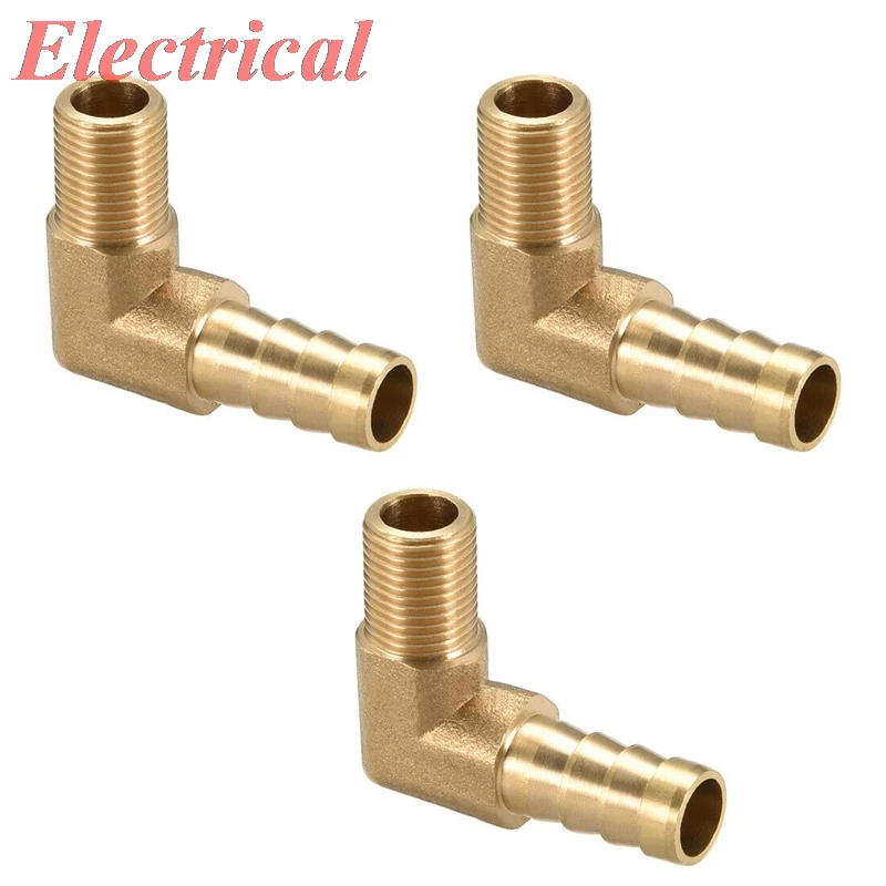 Brass Barb Hose Fitting 90 Degree Elbow 8mm Barbed x 1/8