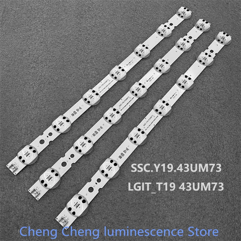 

FOR Skyworth NEW Haier sharp Samsung 43inch LGIT_T19 Trident SSC_Y19_43UM73 3pcs 425MM 7LED 6V 100%NEW