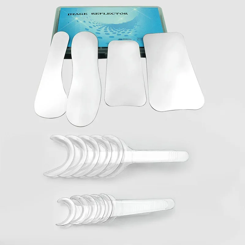 

1set/4pcs Intraoral Reflector Dental Clinic Photography Mirror Stainless Steel 10pcs Retractor Cheek Lip Mouth Opener