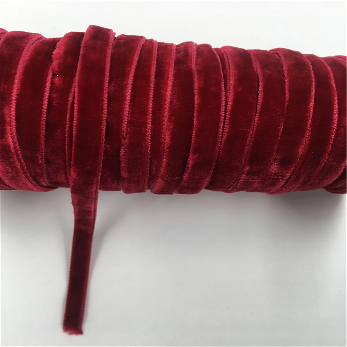 6/9/15/25mm Double Face Nylon Wine Velvet Ribbon Wedding Party Decoration Handmade Gift Wrapping  t DIY Christmas 1/3/5Yards