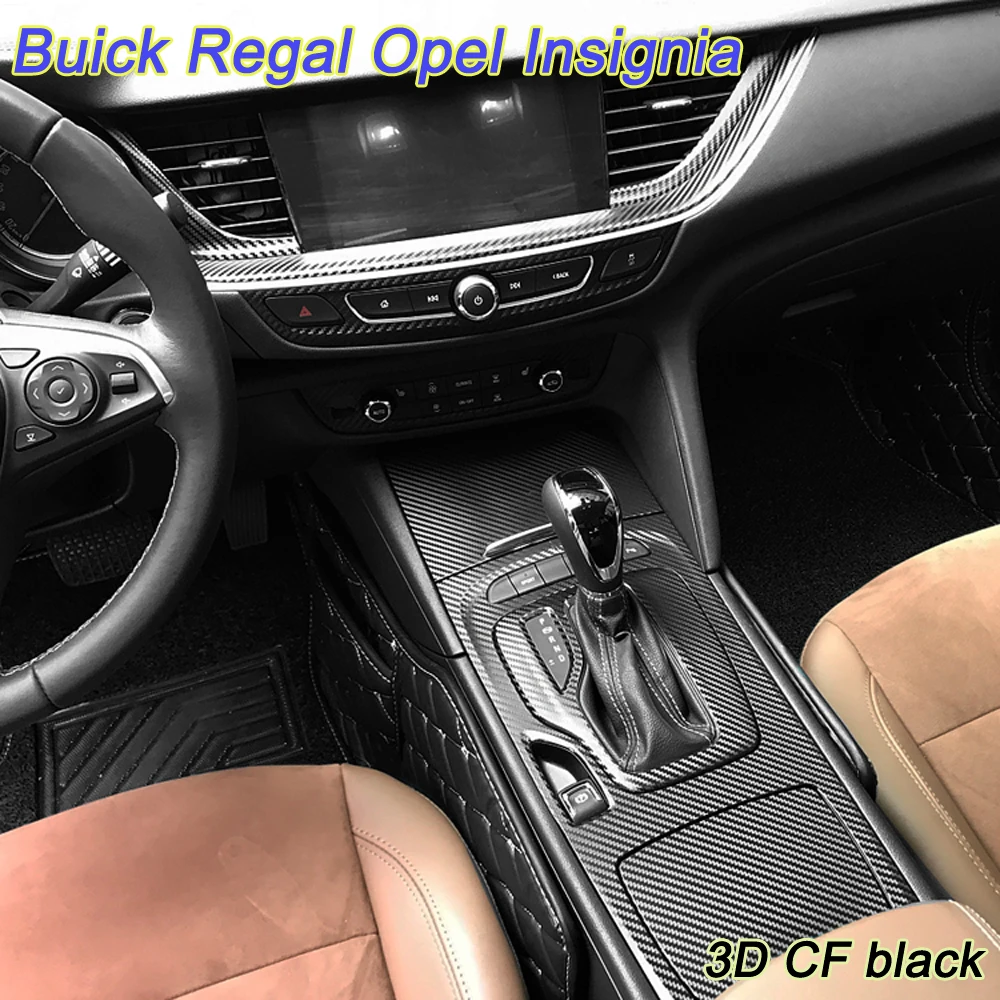 3D/5D Carbon Fiber Car Interior Cover Console Color Sticker Decals Product Part Accessorie For Buick Regal Opel Insignia 2017-21