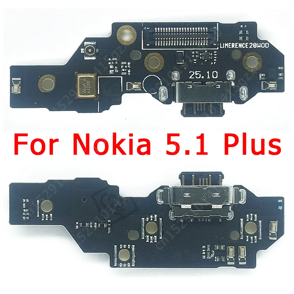 Charging Port For Nokia 3.1 5 5.1 6 6.1 7 Plus 8 8.1 Charge Board USB Connector Socket Replacement Repair Spare Parts