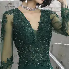 Satin Mermaid Prom Dress with V Neck #5