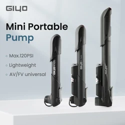 GIYO Bicycle 120Psi Mini Hand Pump Portable Tire  Air Inflator Schrader & Presta MTB Road Bike Micro Pump Cycling Bomba