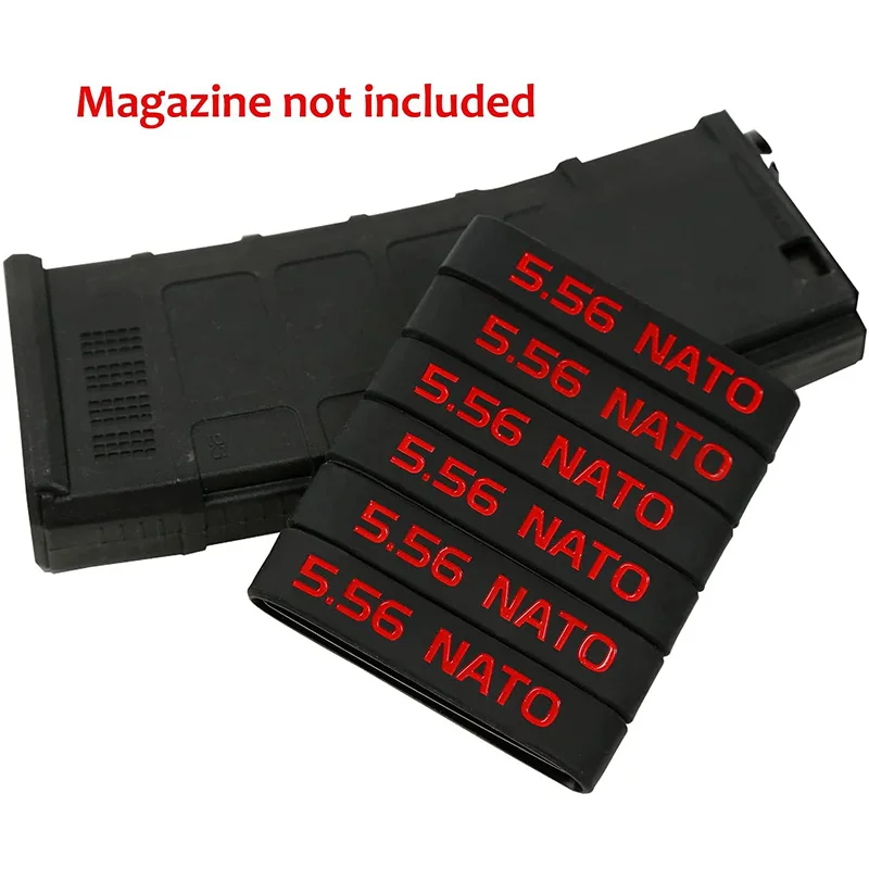 6 Pack Marking Band for Magazine ,223 REM 5.56 300 AAC BLK 7.62x35 mm 300 Blackout Subsonic Magazine Marking Band