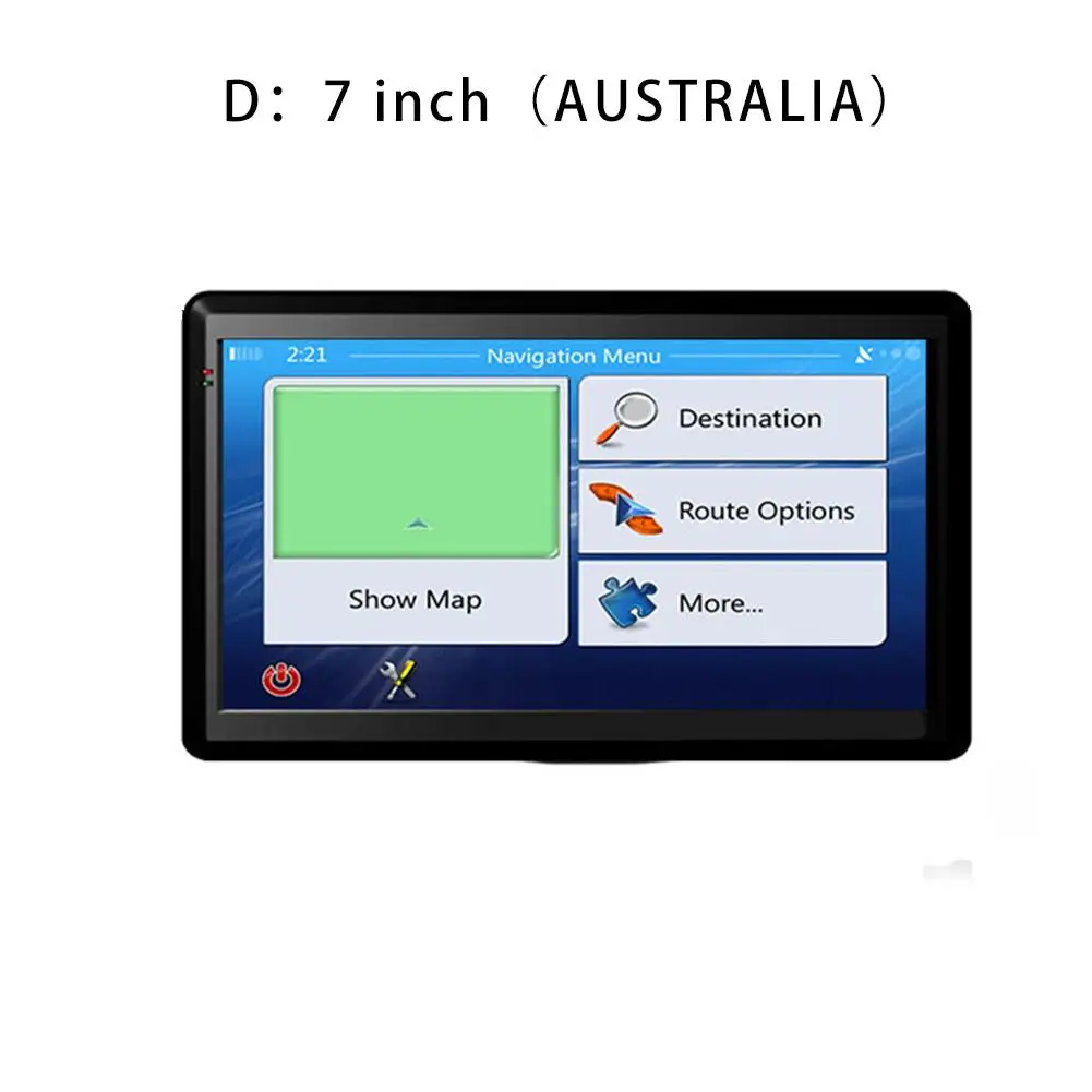 Car Truck GPS Navigation 7in 256M RAM 8GB USB Support Russia EU Norht South America Asia Africa AU NZ Middle East Maps