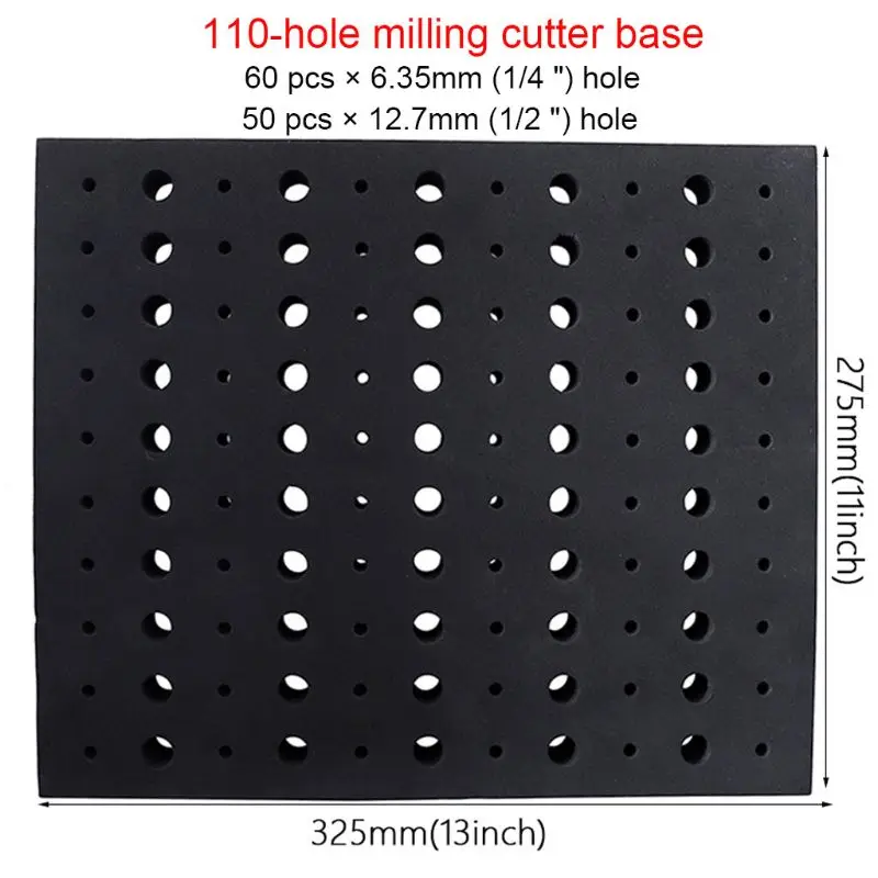 Support rangement plateau routeur à 110 trous pour fraises à tige 1/4 organisateur mèches mousse EVA 4XFD