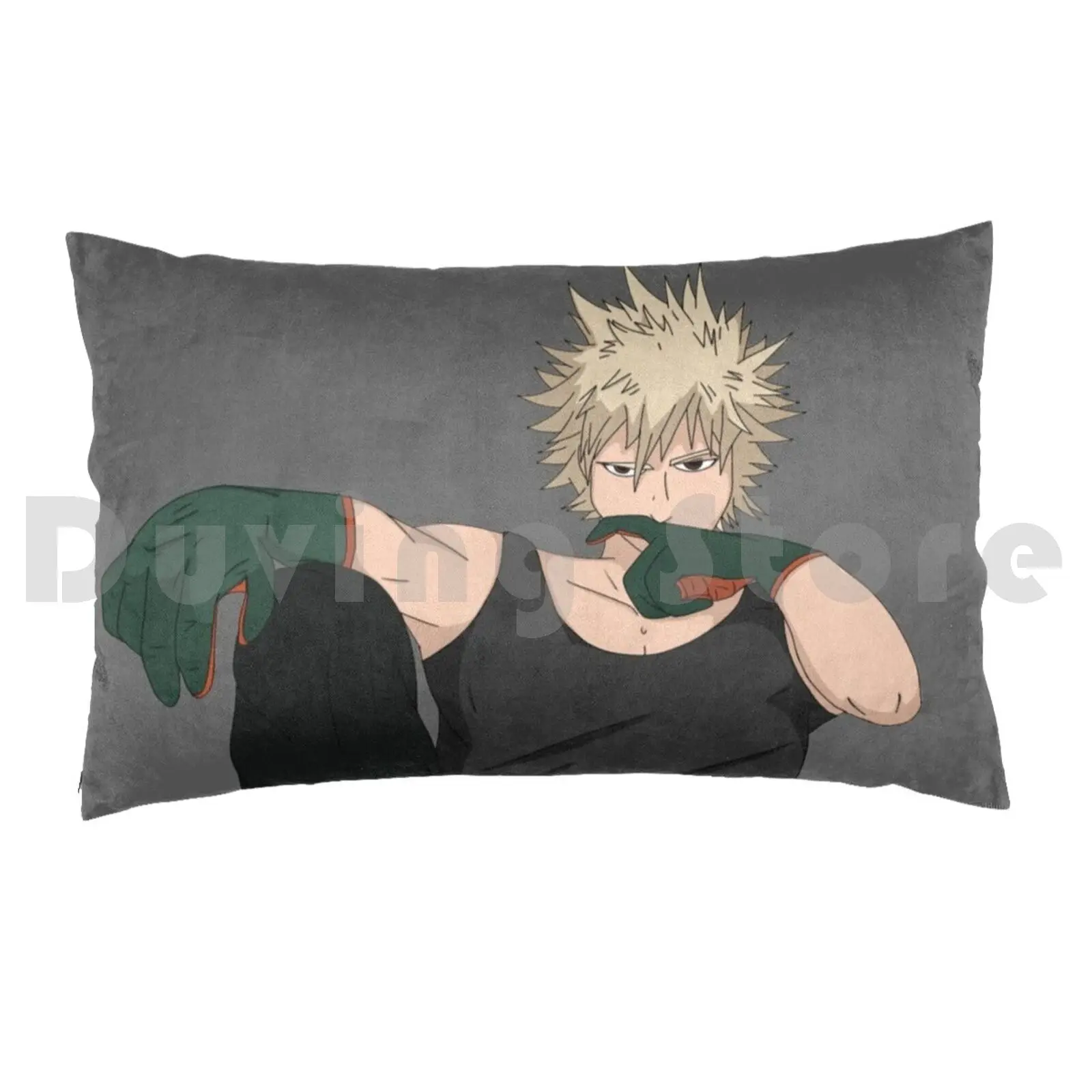 Bakugou-Stare Down Pillow Case Printed 50x75 Boku No Hero Academia Kachan Kacchan Mha Bnha Katsuki Bakugo