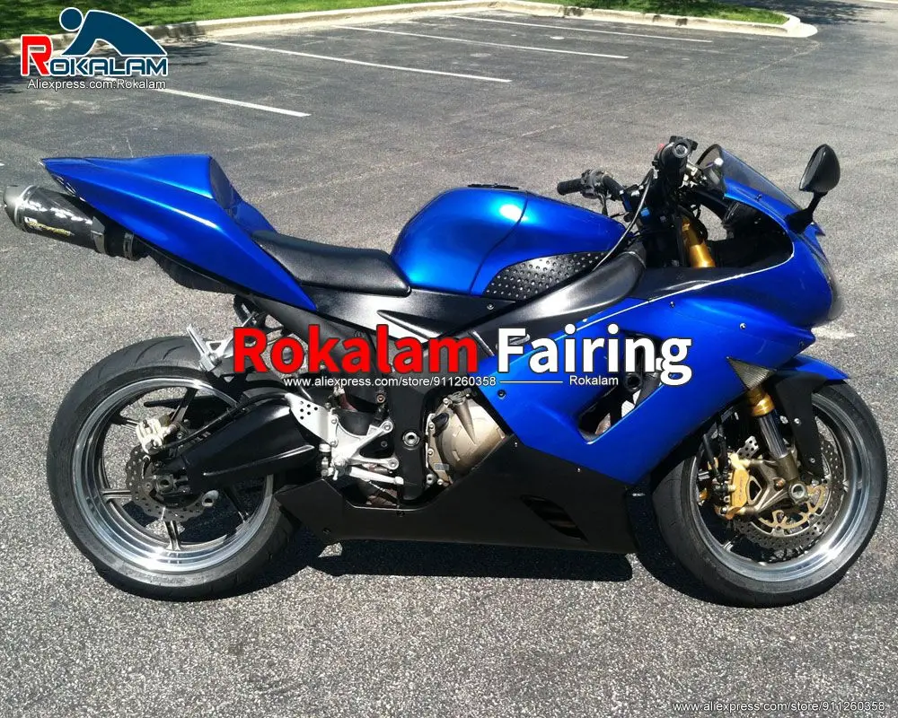 

Fairing Kit For Kawasaki Ninja ZX6R 636 2005 2006 ZX-6R 06 05 Black Blue Motorcycle Bodywork (Injection Molding)