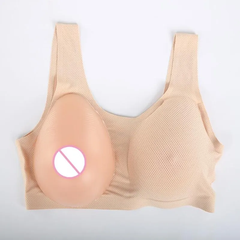 C Dcup drop-shaped artificial breast with lingerie set fake breast prosthesis bra CD cross-dressing silicone breast false boobs