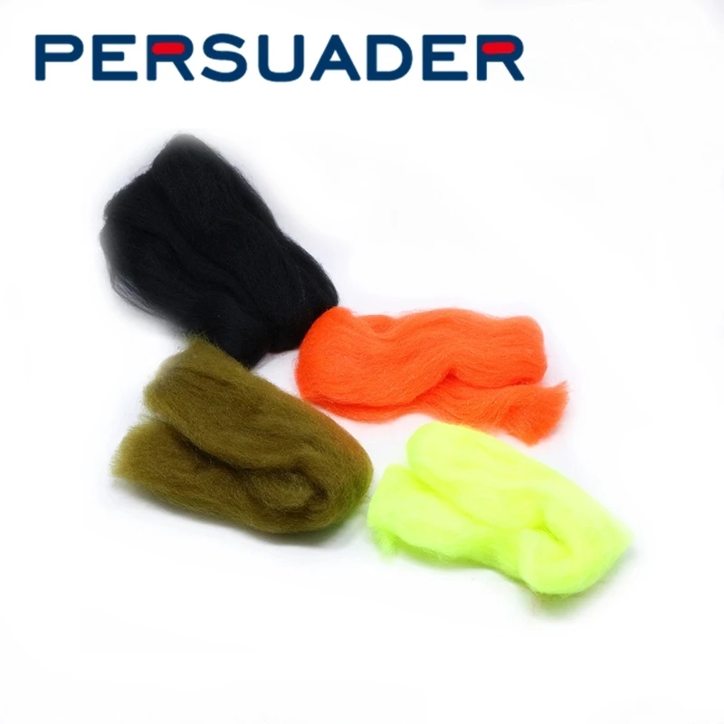 Persuader 10optional colors premium egg yarn laser yarn blend fly tying materials hydrophilic synthetic fiber for minnow fish