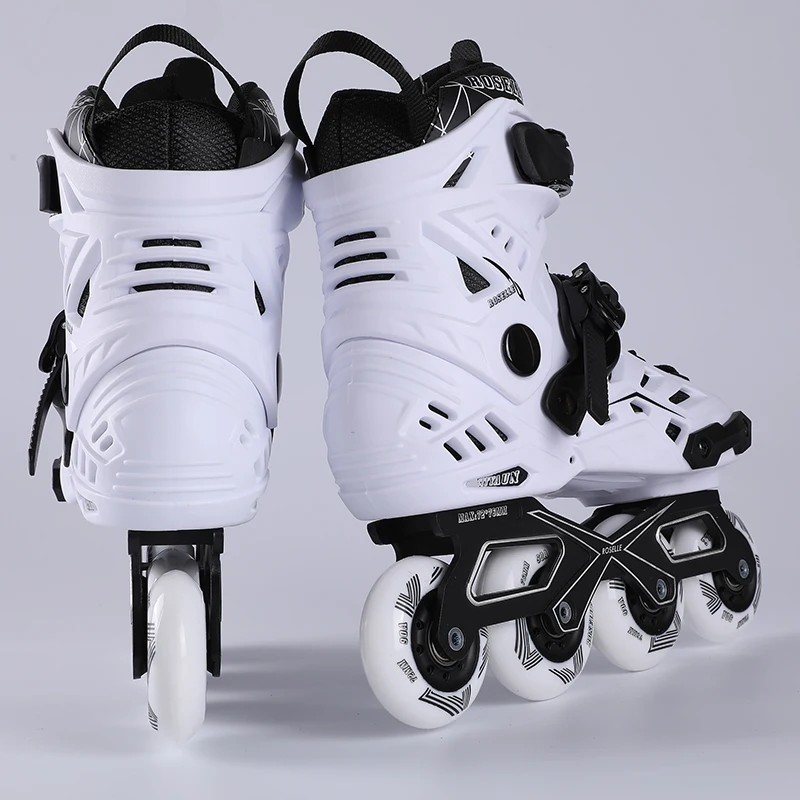 Dames Heren Fitness Inline Skates met aluminium frames Rockered PU-wielen Rolschaatsschoenen