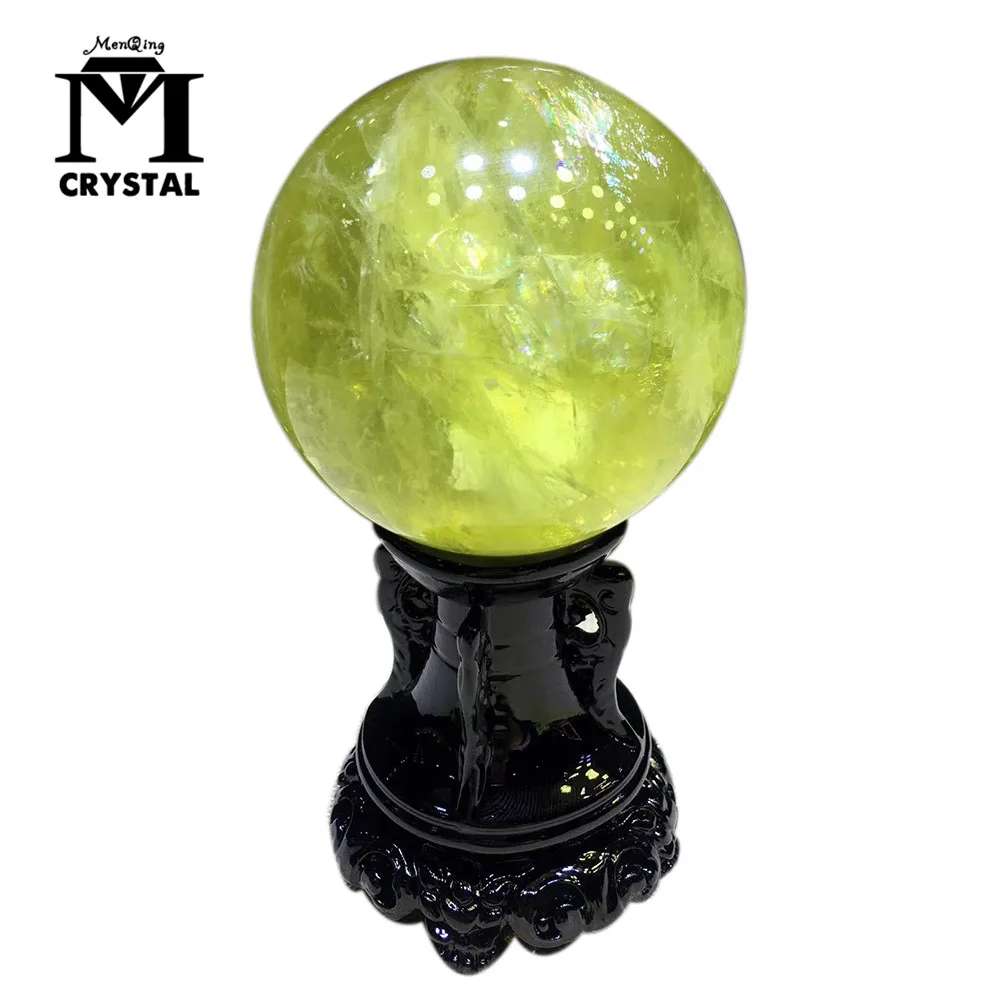 

60mm natural citrine Crystal Ball Healing Sphere Photography Props Gifts Brazil yellow quartz stone Decorative Balls