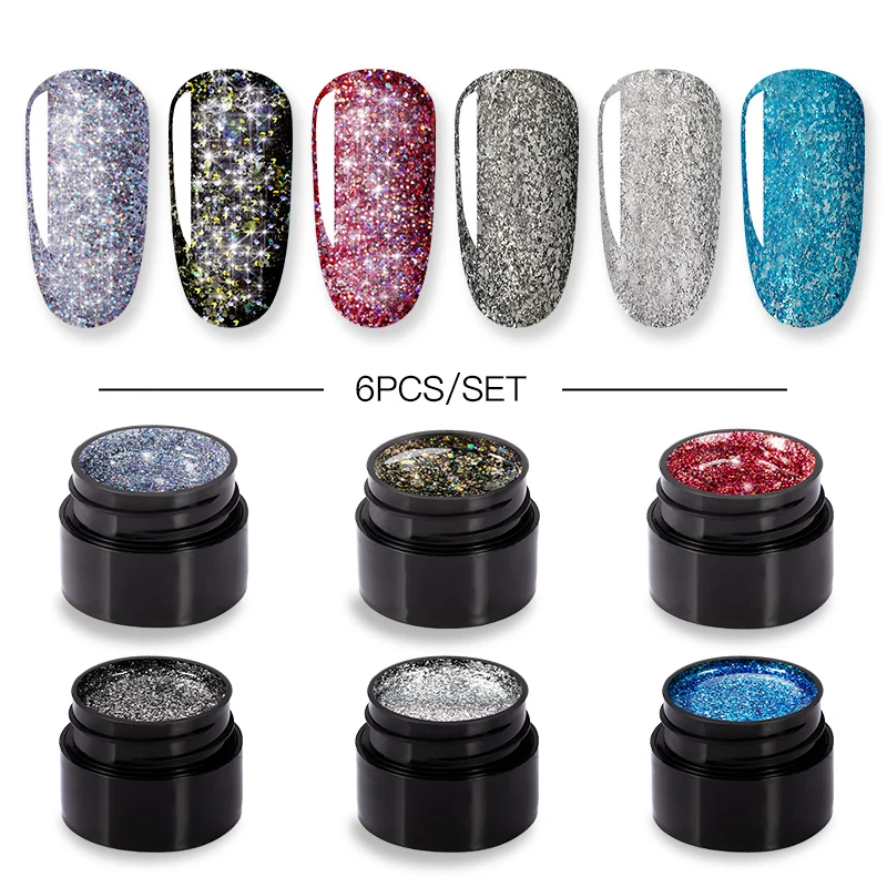 NAILWIND Gel Nail Polish Set Glitter Diamond Dazzling Gel For Nails Art Semi Permanent Varnish For Manicure Gel Polish Kits