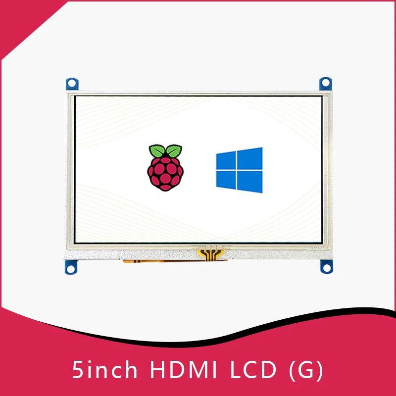 Waveshare-pantalla táctil Raspberry Pi de 5/5, 5 pulgadas, pantalla LCD HDMI, funciona con Raspberry Pi 4/3/2 Jetson NANO