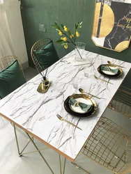 2021 Creative Nordic Marble PVC Table Cloths 1mm Thick Silicone Tablecloth Waterproof PVC Table Cloth Oilproof Kitchen Placemat