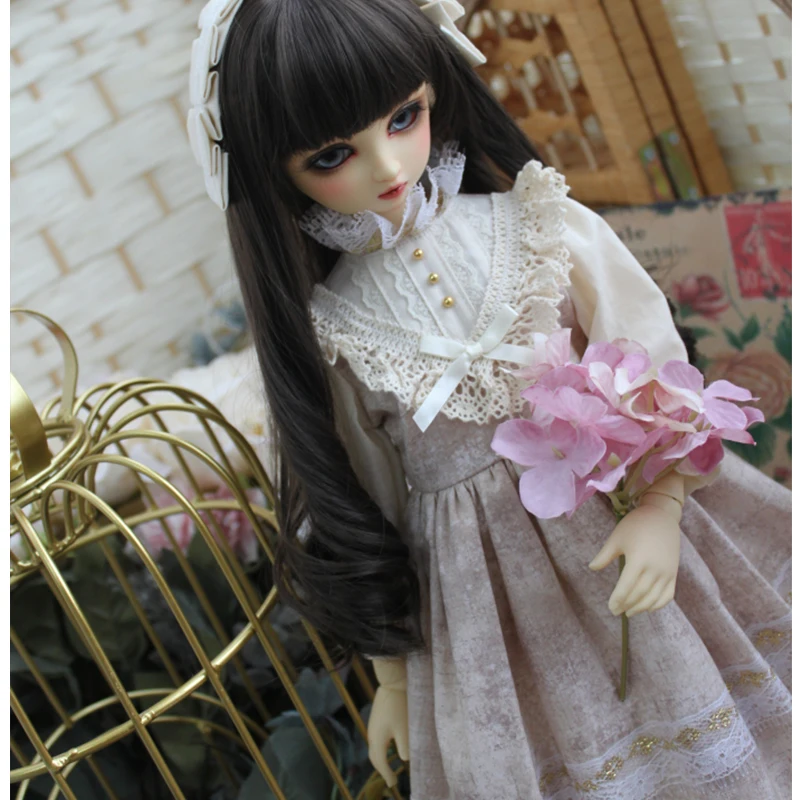 1/3 1/4 1/6 BJD doll long dress + hair band for BJD SD DD doll clothes Blyth doll dress salon doll accessories BJD clothes