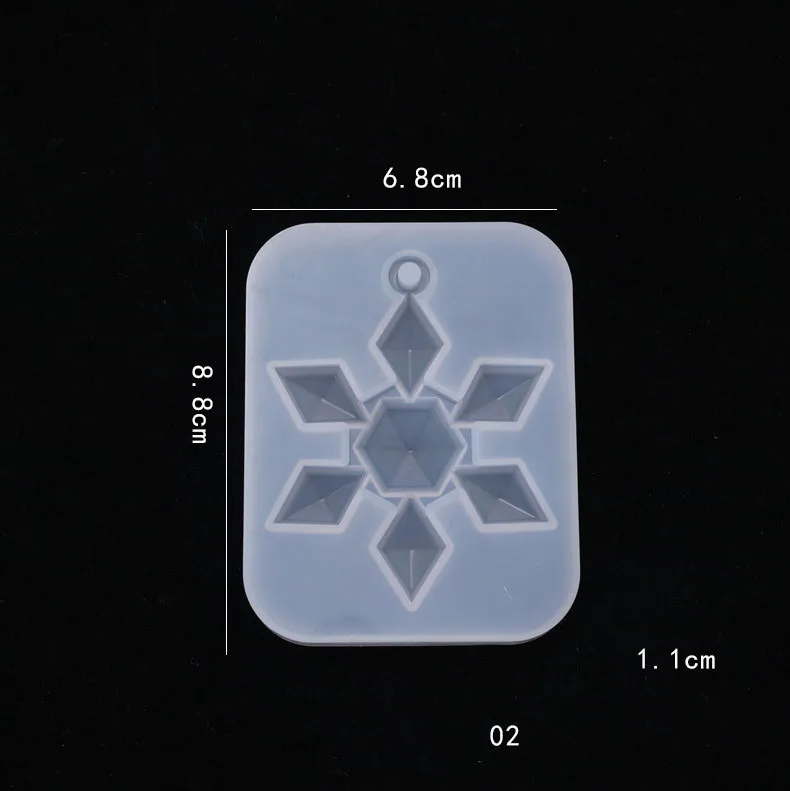 عيد الميلاد الهالوين ندفة الثلج زخرفة زهرة الخرز قالب من السيليكون للعثور على المجوهرات قلادة صنع قوالب راتنجات الايبوكسي #2