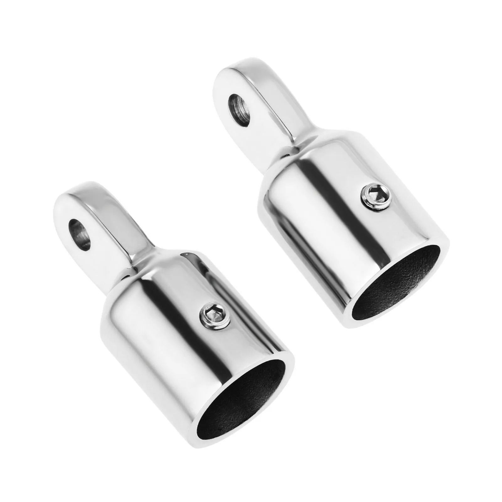 2Pcs Marine Yacht Rowing Boats Hardware Stainless Steel 316 Bimini Top Eye End Cap Boat Hardware For 3/4