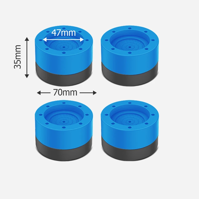 KAK 4PCS Anti Vibration Pads Waschmaschine Füße Pad Universal Waschmaschine Anti-Skid Roller Kit Möbel Hebe fuß Basis Elevate