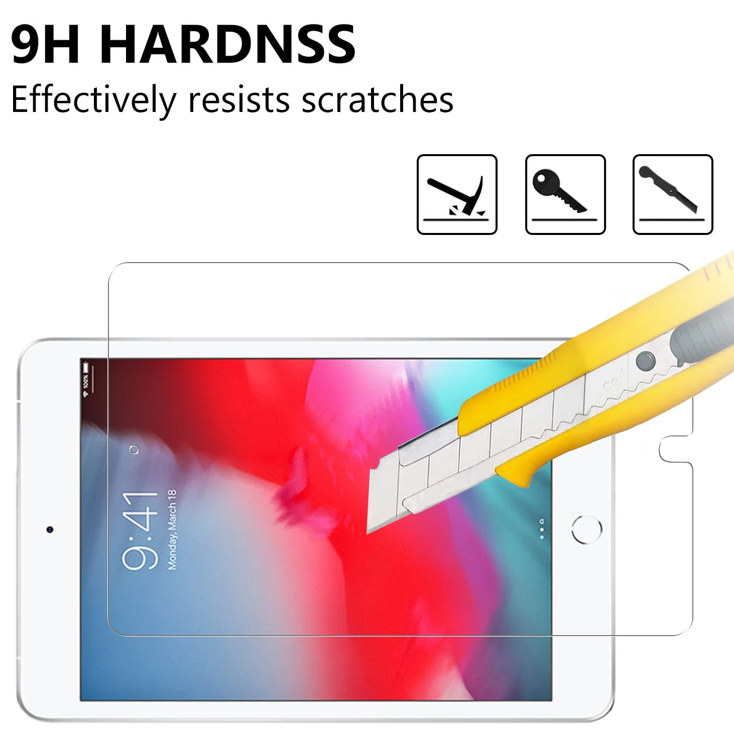 for iPad mini 6 Screen Protector, Tablet Protective Film Anti-Scratch Tempered Glass for iPad mini 6