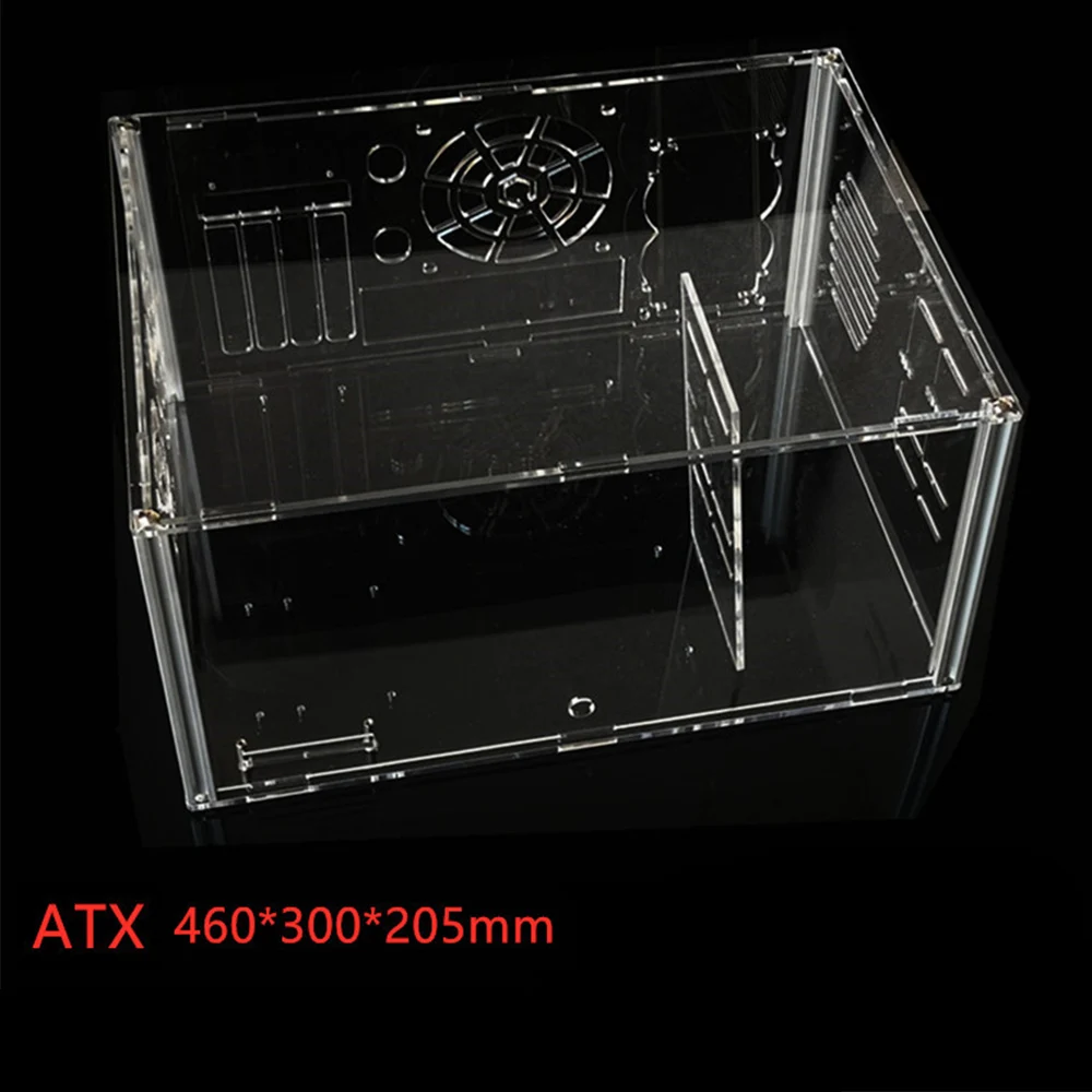 Acrylic Computer Case DIY Transparent Dustproof Desktop Gaming Case ATX MATX Chassis Frame Bracket Enclose Case Box