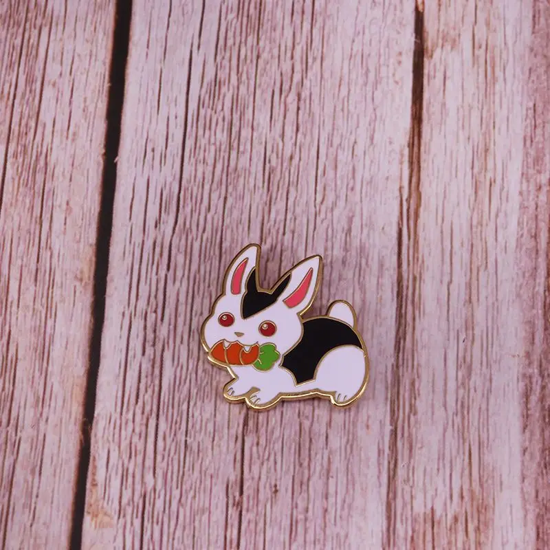 Cute Rabbit Radish Lapel Pins Collect Enamel Brooch Men Women Fashion Jewelry Gifts Adorn Backpack Hat Collar Metal Badges