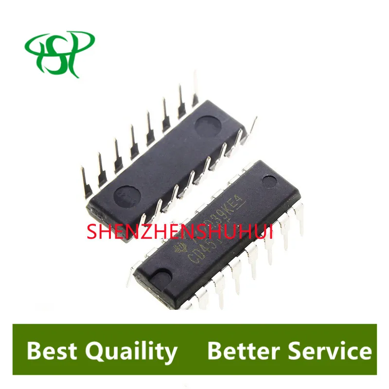 10pcs/lot CD4511BE DIP-16 HEF 4511 decoder chip latch drive new original