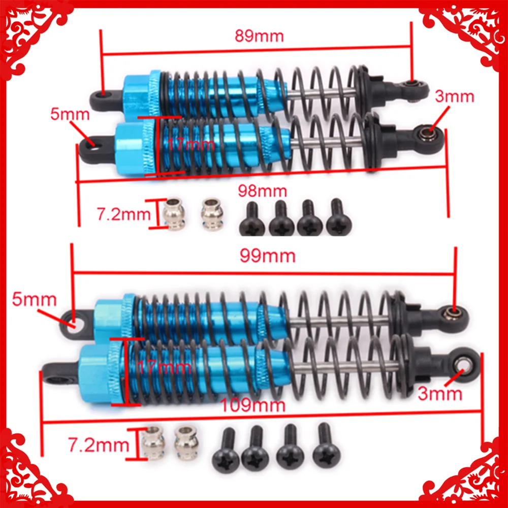 2/4 sztuk amortyzator przedni i tylny 33005 33006 dla RC 1:10 Himoto E10MT E10MTL Bowie Monster Truck części zamienne