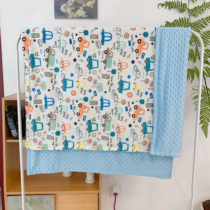 MOTOHOOD Double Layers Velvet Kids Blanket For Baby Blankets Fleece Boys Girls Sleeping Bedding Swaddle Warm Baby Wrap