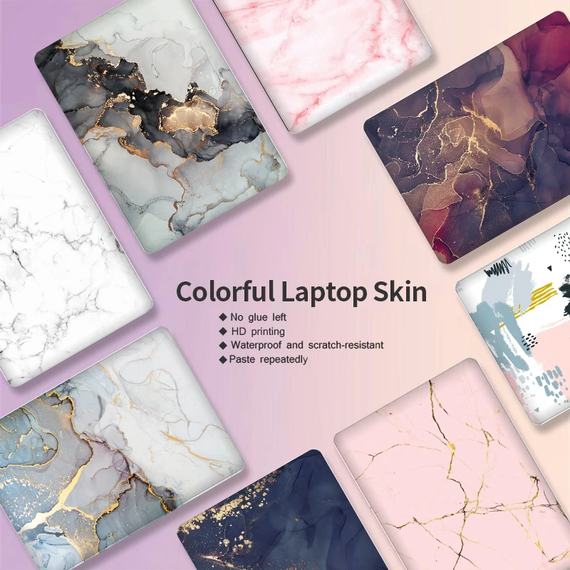 DIY Colorful Marble Laptop sticker skin 11/12/13/14/15/16 inch for MacBook Air 11 Air 13.3 2020 Pro 13/HP/DELl/Lenovo