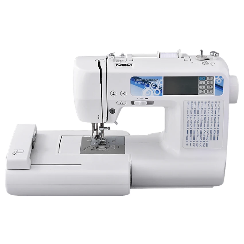 

LCD Home Domestic Computerized Sewing&Embroidery Machine,Name Pattern DIY Custom Sewing Flat Embroidery Machine FL9810 110V/220V