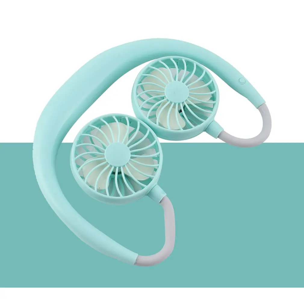 Ventilateur de sport paresseux Portable, Mini suspendu au cou, Rechargeable par USB, refroidisseur d'air manuel, pour l'extérieur