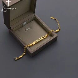 Letdiffery-Pulseras de corazón hueco personalizadas para amantes, acero inoxidable, grabado de nombre, fecha, número, personalizado, regalo de joyería para mujeres y hombres